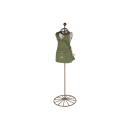 Womens apron for gardening, fitted apron in a green shade