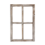 Deko Fenster aus Holz, skandinavischer Look, ca. 40 x 2 x 60 cm in braun