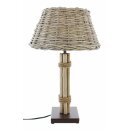 Stylish table lamp with shade and charm made of willow,...