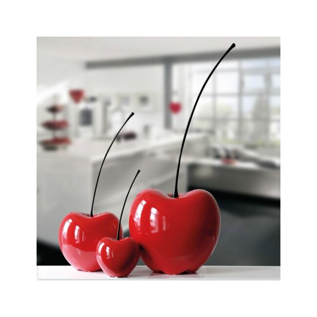 Cherry "Passion" red, ceramic cherry decoration