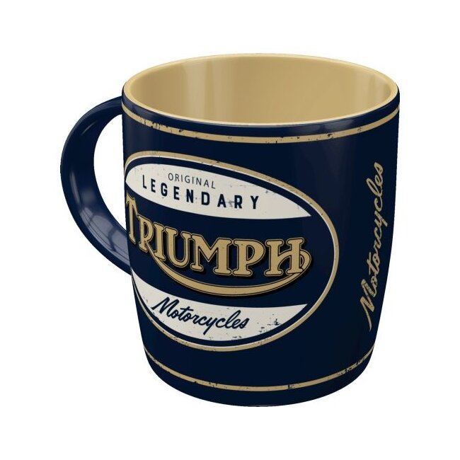 Tasse Triumph Motorcycles aus Keramik im Retro Look, Kaffeetasse für Biker