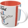 Tasse Ford Mustang Horse & Stripes Logo aus Keramik, ca. 8,5 x 9 cm für Motorsport Fans