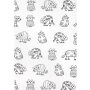 HL Kitchen towel print "Cat row" 50x70