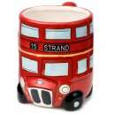 London Doppeldecker Bus Tasse aus Dolomit, roter Becher...