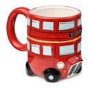 London Doppeldecker Bus Tasse aus Dolomit, roter Becher...