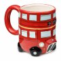 London Doppeldecker Bus Tasse aus Dolomit, roter Becher im englischen Design